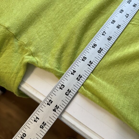 Bryn Walker Green Linen Blend V Neck Tunic Dress Womens Medium Beach Cover Up - Picture 5 of 10